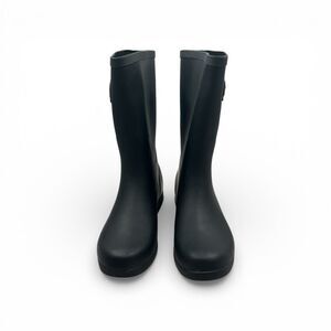 Chooka Fremont Mid Rain Boots Black Matte Rubber Size 7